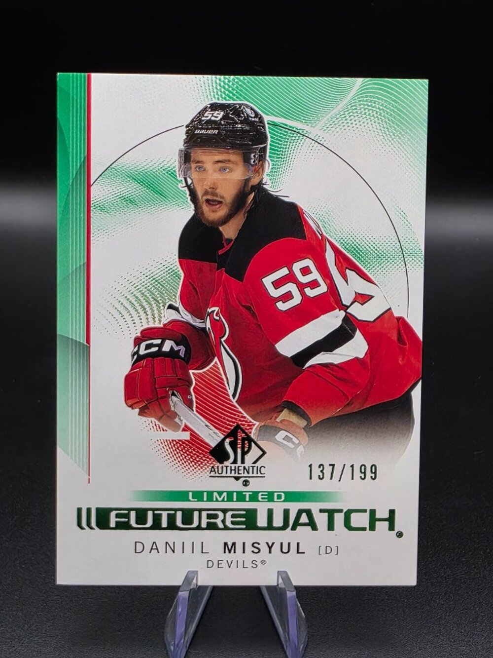 2024 SP Authentic Future Watch Limited Green /199 Daniil Misyul Rookie RC 1rc0